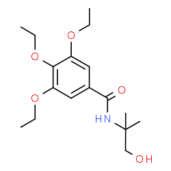 ChemSpider 2D Image | 3,4,5-Triethoxy-N-(1-hydroxy-2-methyl-2-propanyl)benzamide | C17H27NO5