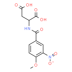 ChemSpider 2D Image | N-(4-Methoxy-3-nitrobenzoyl)aspartic acid | C12H12N2O8