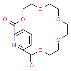 ChemSpider 2D Image | 3,6,9,12,15-Pentaoxa-21-azabicyclo[15.3.1]henicosa-1(21),17,19-triene-2,16-dione | C15H19NO7