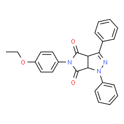 ChemSpider 2D Image | 5-(4-ethoxyphenyl)-1,3-diphenyl-3a,6a-dihydropyrrolo[3,4-c]pyrazole-4,6-dione | C25H21N3O3