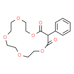 ChemSpider 2D Image | 15-Phenyl-1,4,7,10,13-pentaoxacyclohexadecane-14,16-dione | C17H22O7