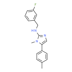ChemSpider 2D Image | N-(3-Fluorobenzyl)-1-methyl-5-(4-methylphenyl)-1H-imidazol-2-amine | C18H18FN3