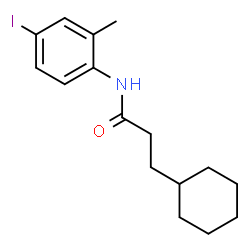 ChemSpider 2D Image | 3-Cyclohexyl-N-(4-iodo-2-methylphenyl)propanamide | C16H22INO