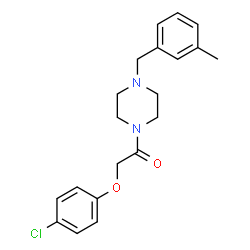 ChemSpider 2D Image | 2-(4-Chlorophenoxy)-1-[4-(3-methylbenzyl)-1-piperazinyl]ethanone | C20H23ClN2O2