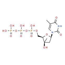 ChemSpider 2D Image | 3'-C-Methylthymidine 5'-(tetrahydrogen triphosphate) | C11H19N2O14P3