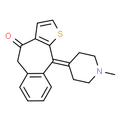 ChemSpider 2D Image | 10-(1-methyl-4-piperidylidene)-5H-benzo[1,2]cyclohepta[2,4-b]thiophen-4-one | C19H19NOS