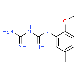 ChemSpider 2D Image | 1-carbamimidoyl-3-(2-methoxy-5-methyl-phenyl)guanidine | C10H15N5O