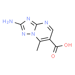 ChemSpider 2D Image | 2-amino-7-methyl-[1,2,4]triazolo[1,5-a]pyrimidine-6-carboxylic acid | C7H7N5O2