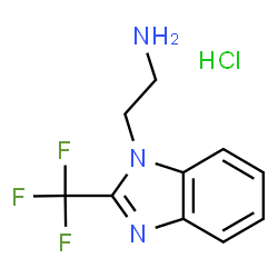 ChemSpider 2D Image | 2-[2-(trifluoromethyl)benzimidazol-1-yl]ethanamine hydrochloride | C10H11ClF3N3