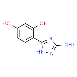 ChemSpider 2D Image | 4-(3-amino-1H-1,2,4-triazol-5-yl)benzene-1,3-diol | C8H8N4O2