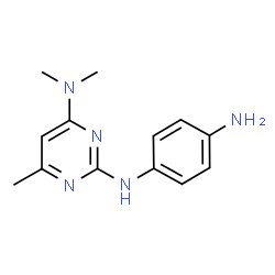 ChemSpider 2D Image | N2-(4-aminophenyl)-N4,N4,6-trimethyl-pyrimidine-2,4-diamine | C13H17N5