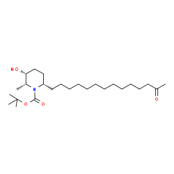 ChemSpider 2D Image | N-tert-Butoxycarbonyl-2-(R)-methyl-6-(S)-(tetradecyl-13'-one)-piperidin-3-(R)-ol | C25H47NO4