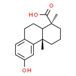 ChemSpider 2D Image | (5xi)-12-Hydroxypodocarpa-8(14),9(11),12-trien-16-oic acid | C17H22O3