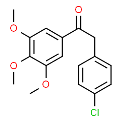 ChemSpider 2D Image | 2-(4-Chlorophenyl)-1-(3,4,5-trimethoxyphenyl)ethanone | C17H17ClO4