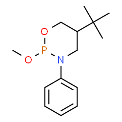 ChemSpider 2D Image | 2-Methoxy-5-(2-methyl-2-propanyl)-3-phenyl-1,3,2-oxazaphosphinane | C14H22NO2P