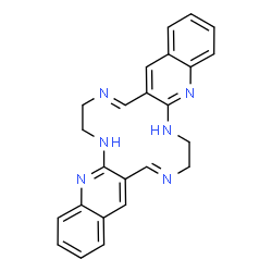 ChemSpider 2D Image | (9E,20E)-6,7,8,17,18,19-Hexahydroquinolino[2',3':12,13][1,4,8,11]tetraazacyclotetradecino[5,6-b]quinoline | C24H22N6