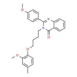 ChemSpider 2D Image | 3-[4-(2-Methoxy-4-methylphenoxy)butyl]-2-(4-methoxyphenyl)-4(3H)-quinazolinone | C27H28N2O4
