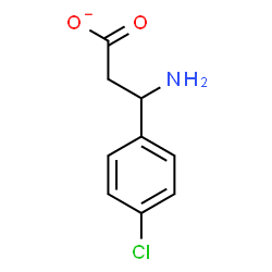 ChemSpider 2D Image | 3-Amino-3-(4-chlorophenyl)propanoate | C9H9ClNO2
