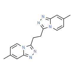 ChemSpider 2D Image | 3,3'-ethane-1,2-diylbis(7-methyl[1,2,4]triazolo[4,3-a]pyridine) | C16H16N6