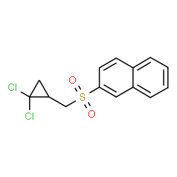 ChemSpider 2D Image | (2,2-Dichlorocyclopropyl)methyl 2-naphthyl sulfone | C14H12Cl2O2S