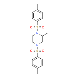 ChemSpider 2D Image | 2-Methyl-1,4-bis[(4-methylphenyl)sulfonyl]piperazine | C19H24N2O4S2