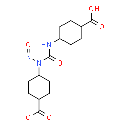 ChemSpider 2D Image | 4-{[(4-Carboxycyclohexyl)carbamoyl](nitroso)amino}cyclohexanecarboxylic acid | C15H23N3O6