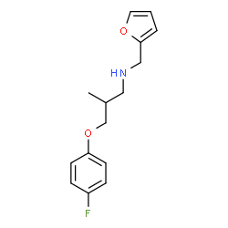 ChemSpider 2D Image | 3-(4-Fluorophenoxy)-N-(2-furylmethyl)-2-methyl-1-propanamine | C15H18FNO2