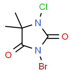ChemSpider 2D Image | bromochlorodimethylhydantoin | C5H6BrClN2O2