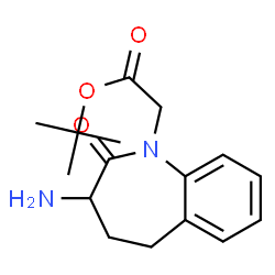 ChemSpider 2D Image | 3-Amino-2,3,4,5-tetrahydro-2-oxo-1H-1-benzazepin-1-t-butyl acetate | C16H22N2O3