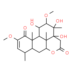 ChemSpider 2D Image | 11,13,14-Trihydroxy-2,12-dimethoxypicras-2-ene-1,16-dione  | C22H32O8