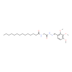 ChemSpider 2D Image | N-{2-Oxo-2-[2-(2,3,4-trimethoxybenzylidene)hydrazino]ethyl}tetradecanamide | C26H43N3O5