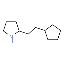 ChemSpider 2D Image | 2-(2-Cyclopentylethyl)pyrrolidine | C11H21N