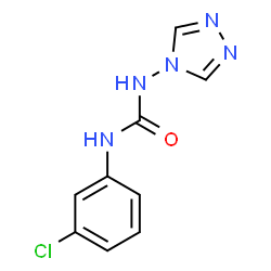 ChemSpider 2D Image | 1-(3-Chlorophenyl)-3-(4H-1,2,4-triazol-4-yl)urea | C9H8ClN5O