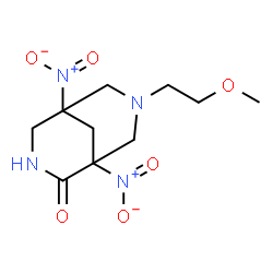 ChemSpider 2D Image | 7-(2-Methoxyethyl)-1,5-dinitro-3,7-diazabicyclo[3.3.1]nonan-2-one | C10H16N4O6