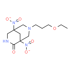ChemSpider 2D Image | 7-(3-Ethoxypropyl)-1,5-dinitro-3,7-diazabicyclo[3.3.1]nonan-2-one | C12H20N4O6