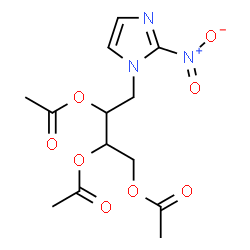 ChemSpider 2D Image | 4-(2-Nitro-1H-imidazol-1-yl)-1,2,3-butanetriyl triacetate | C13H17N3O8