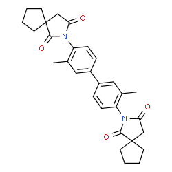 ChemSpider 2D Image | 2,2'-(3,3'-Dimethyl-4,4'-biphenyldiyl)bis(2-azaspiro[4.4]nonane-1,3-dione) | C30H32N2O4