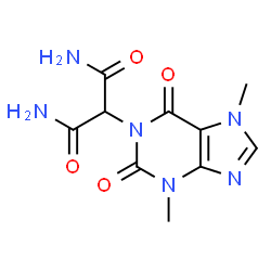 ChemSpider 2D Image | 2-(3,7-Dimethyl-2,6-dioxo-2,3,6,7-tetrahydro-1H-purin-1-yl)malonamide | C10H12N6O4
