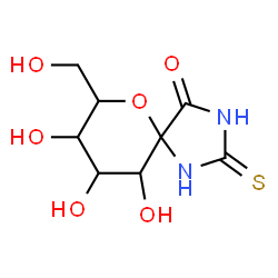 ChemSpider 2D Image | 8,9,10-Trihydroxy-7-(hydroxymethyl)-2-thioxo-6-oxa-1,3-diazaspiro[4.5]decan-4-one | C8H12N2O6S