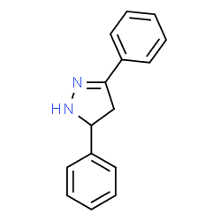 ChemSpider 2D Image | 3,5-Diphenyl-4,5-dihydro-1H-pyrazole | C15H14N2