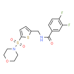 ChemSpider 2D Image | 3,4-Difluoro-N-{[5-(4-morpholinylsulfonyl)-2-thienyl]methyl}benzamide | C16H16F2N2O4S2