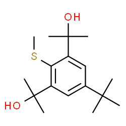 ChemSpider 2D Image | 2,2'-[5-(2-Methyl-2-propanyl)-2-(methylsulfanyl)-1,3-phenylene]di(2-propanol) | C17H28O2S
