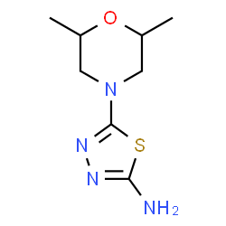 ChemSpider 2D Image | 5-(2,6-Dimethyl-4-morpholinyl)-1,3,4-thiadiazol-2-amine | C8H14N4OS