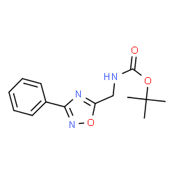 ChemSpider 2D Image | 2-Methyl-2-propanyl [(3-phenyl-1,2,4-oxadiazol-5-yl)methyl]carbamate | C14H17N3O3