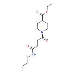 ChemSpider 2D Image | Ethyl 1-[4-(butylamino)-4-oxobutanoyl]-4-piperidinecarboxylate | C16H28N2O4