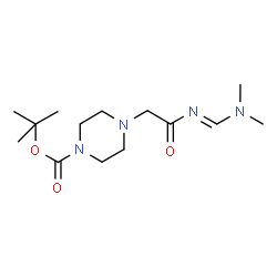 ChemSpider 2D Image | tert-butyl 4-({[(E)-(dimethylamino)methylidene]carbamoyl}methyl)piperazine-1-carboxylate | C14H26N4O3