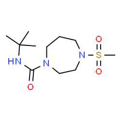 ChemSpider 2D Image | N-(2-Methyl-2-propanyl)-4-(methylsulfonyl)-1,4-diazepane-1-carboxamide | C11H23N3O3S