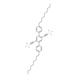 ChemSpider 2D Image | [(4,4''-Dinonyl-1,1':4',1''-terphenyl-2',5'-diyl)di-2,1-ethynediyl]bis(trimethylsilane) | C46H66Si2