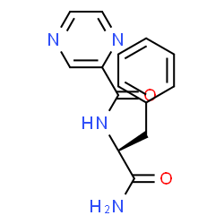 ChemSpider 2D Image | Nalpha-(2-Pyrazinylcarbonyl)-L-phenylalaninamide | C14H14N4O2
