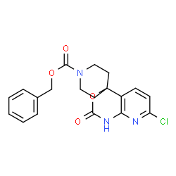 ChemSpider 2D Image | Benzyl 7'-chloro-2'-oxo-1',2'-dihydrospiro[piperidine-4,4'-pyrido[2,3-d][1,3]oxazine]-1-carboxylate | C19H18ClN3O4